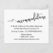 の宿泊結婚タイポグラフィエンクロージャカード ポストカード (正面)