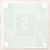 の対結婚対モノグラムのガラスコースター ガラスコースター (裏面)