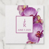 の対結婚対モノグラム箔メッセージカード フェイバータグ (裏面)