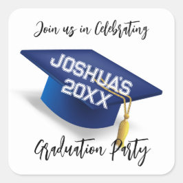 の封筒用シールに祝参加 スクエアシール