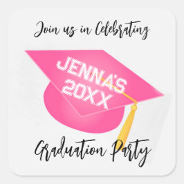 の封筒用シールに祝参加 スクエアシール