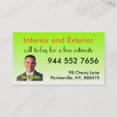 の専門絵画者カラフル完璧なデザイン 名刺 (裏面)