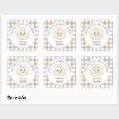 の小さな餃子の赤ちゃんシャワーありがとうござ来う スクエアシール (シート)