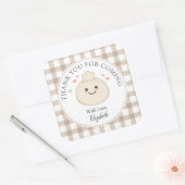 の小さな餃子の赤ちゃんシャワーありがとうござ来う スクエアシール (封筒)