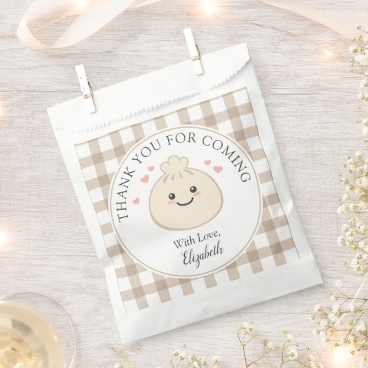 の小さな餃子の赤ちゃんシャワーありがとうござ来う フェイバーバッグ (クリップ留めされた状態)