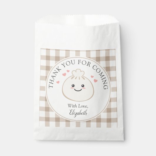 の小さな餃子の赤ちゃんシャワーありがとうござ来う フェイバーバッグ (正面)