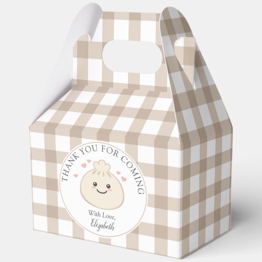 の小さな餃子の赤ちゃんシャワーありがとうござ来う フェイバーボックス (正面)