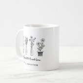 の小救済さな心がフローラ先生を育てる コーヒーマグカップ (正面左)