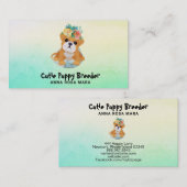 *~*の小犬の繁殖動物の歩行者のデイケア 名刺 (正面/裏面)