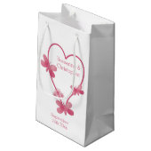 の小結婚抱き枕ピンクのハートと蝶 スモールペーパーバッグ (裏面アングル)