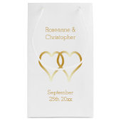 の小結婚抱き枕金ゴールドハート スモールペーパーバッグ (裏面)