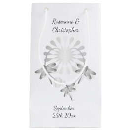 の小結婚抱き枕銀トンボハート スモールペーパーバッグ