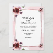 の山結婚の編集可能カードデザインテンプレート 招待状 (正面)