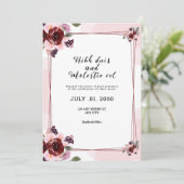 の山結婚の編集可能カードデザインテンプレート 招待状 (スタンド正面)