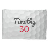 の年齢カスタムまたはその他の番号を持つゴルフボール – 名前 枕カバー (裏面)