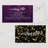の幸福を祈る紫の輝結婚き エンクロージャーカード (正面/裏面)