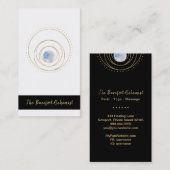 *~*の幾何学的な宇宙神聖な幾何学のBohoの金ゴールド 名刺 (正面/裏面)