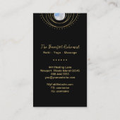 *~*の幾何学的な宇宙神聖な幾何学のBohoの金ゴールド 名刺 (裏面)