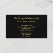 *~*の幾何学的な宇宙金ゴールドの神聖な幾何学Boho 名刺 (裏面)