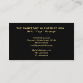 *~*の幾何学的な宇宙Bohoの金ゴールドの神聖な幾何学 名刺 (裏面)