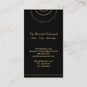 *~*の幾何学的な曼荼羅の神聖な幾何学のBohoの金ゴールド 名刺 (裏面)