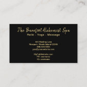 *~*の幾何学的な曼荼羅の金ゴールドの神聖な幾何学Boho 名刺 (裏面)