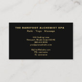 *~*の幾何学的な曼荼羅のBohoの金ゴールドの神聖な幾何学 名刺 (裏面)