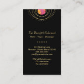 *~*の幾何学的な月の神聖な幾何学のBohoの金ゴールド 名刺 (裏面)