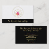 *~*の幾何学的な月の金ゴールドの神聖な幾何学Boho 名刺 (正面/裏面)