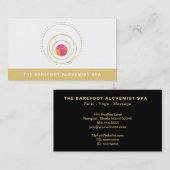 *~*の幾何学的な月のBohoの金ゴールドの神聖な幾何学 名刺 (正面/裏面)