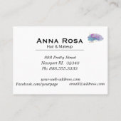 *~*の幾何学的な金ゴールドのガーリーな紫色のマゼンタの水彩画 名刺 (裏面)