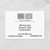 *~*の幾何学的な銀製のガーリーなターコイズの水彩画 名刺 (裏面)