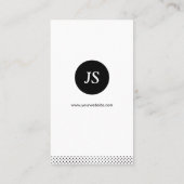 の広告マネージャ – クリーン白黒 名刺 (裏面)