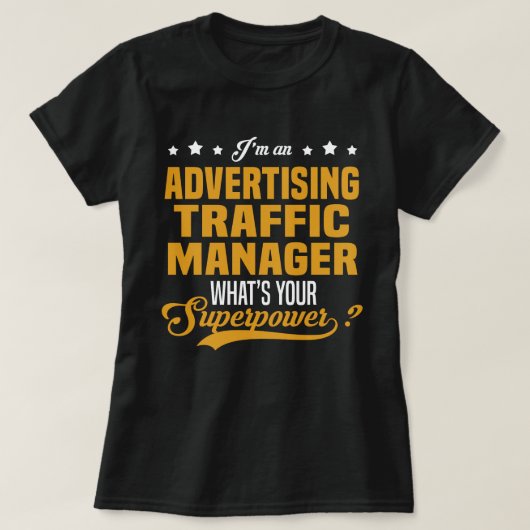の広告交通管理者 Tシャツ (デザイン正面)