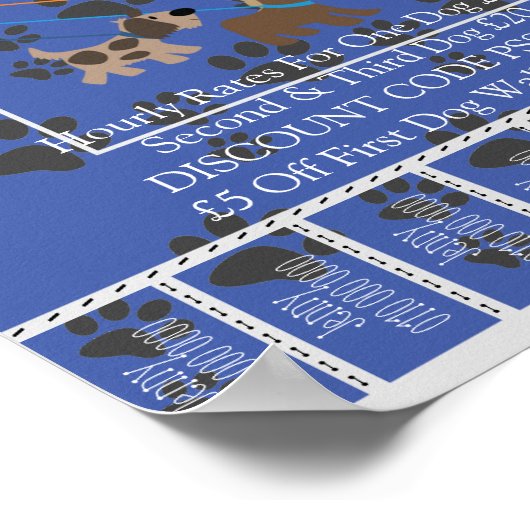 の広告宣伝用ポスタードッグ歩く ポスター (角)