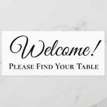 の座席表のようこそバ結婚ナーカード