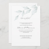 の延期結婚された告知の愛は忍耐 招待状 (正面/裏面)