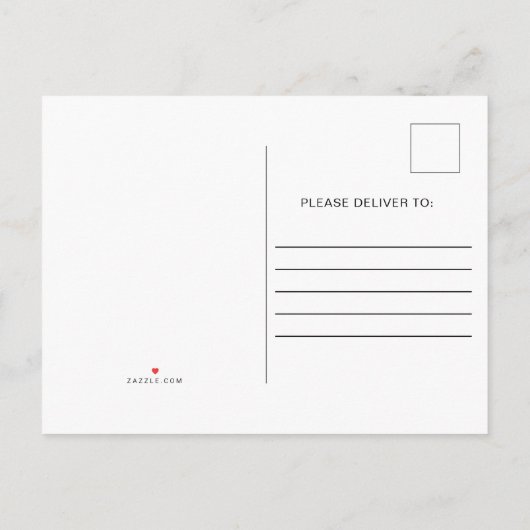 の延期結婚された秋秋の変化 案内ポストカード (裏面)