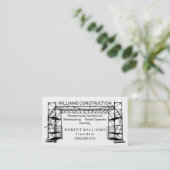 |の建築を絵を描く足場黒|の白 名刺 (スタンド正面)