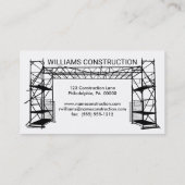 |の建築を絵を描く足場黒|の白 名刺 (裏面)