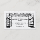 |の建築を絵を描く足場黒|の白 名刺 (正面)