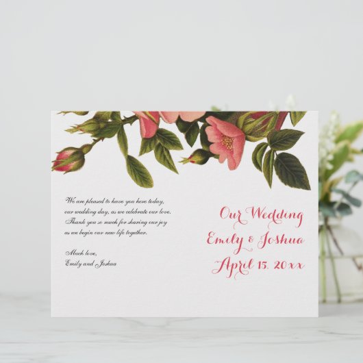 の式テンプレート結婚フローラ計画フライヤー (スタンド正面)