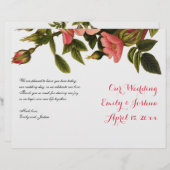 の式テンプレート結婚フローラ計画フライヤー (正面/裏面)