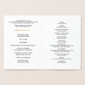 の式結婚プログラムスタイリッシュミニ紙吹雪 箔カード (内部)