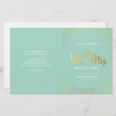 の式結婚プログラムミニ金ゴールド紙吹雪造幣局 (正面/裏面)