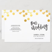 の式結婚プログラム手記金ゴールドスポット (正面/裏面)