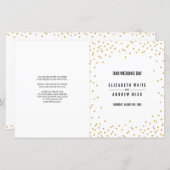 の式結婚プログラム華やかな金ゴールドグリッター (正面/裏面)