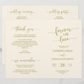 の式結婚プログラム、スクリプエレガントト金ゴールド (正面/裏面)