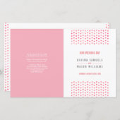 の式結婚プログラムboho模様ピンクサンゴ (正面/裏面)