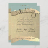 の式結婚招待状ゴールデンベールフローラ 招待状 (正面/裏面)